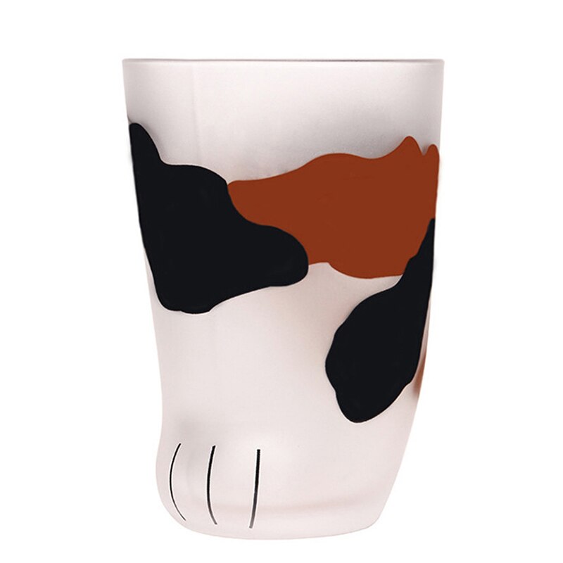 Cat Paws Cups Cute Glass Cats Paws Mug Office Coffee Mug Tumbler Breakfast Milk Porcelain Cup With Cat Spoon 5: A 300ml