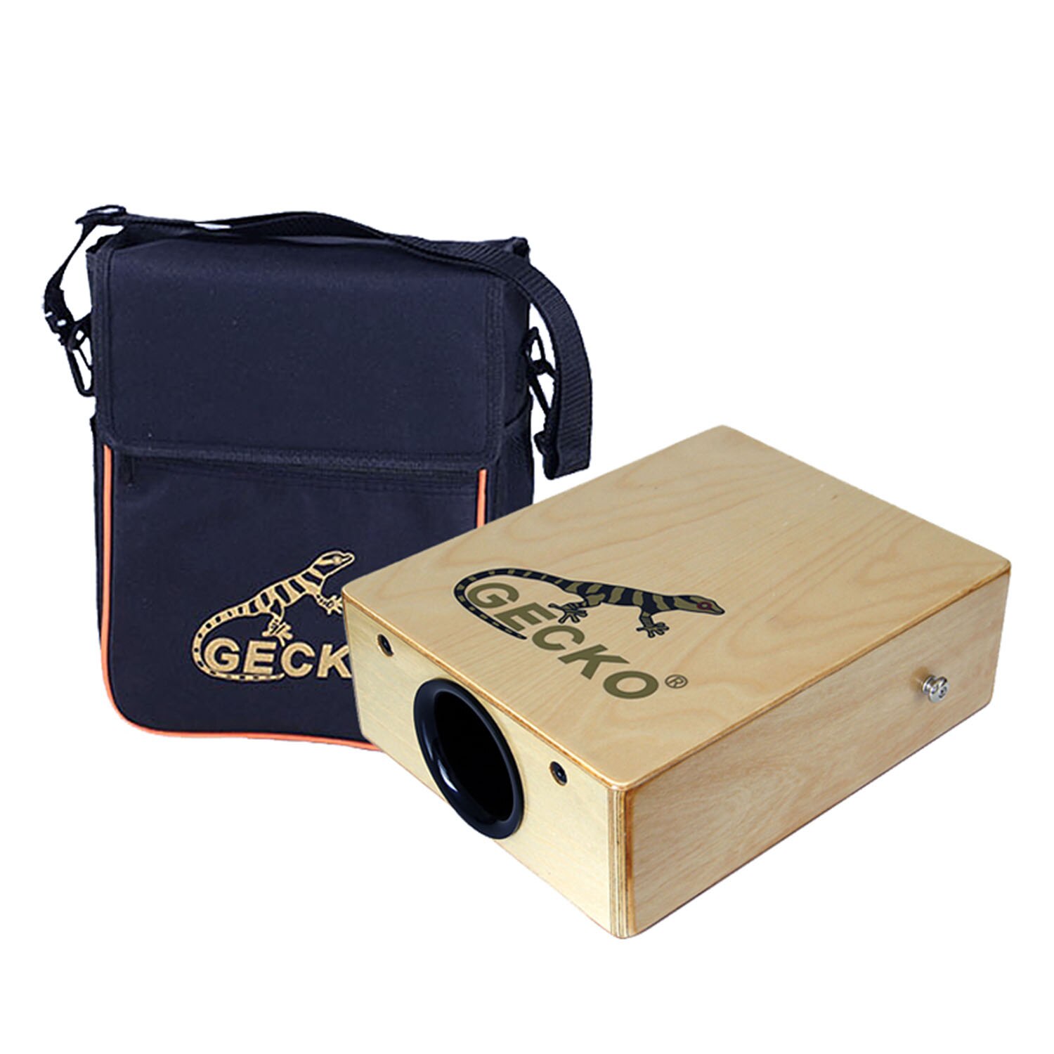 C-68B Hand Percussion Cajon Box Drum with Drum Bag Strap 5-Drum Kit Birch Wood Natural Brown Inner String Sound: C-68B with bag