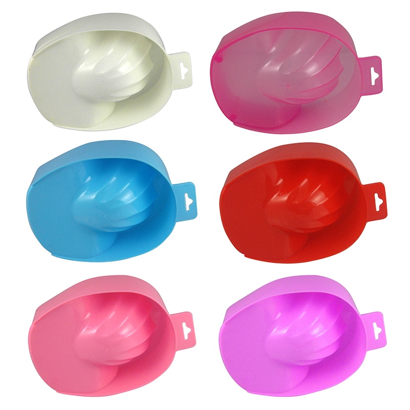10 stuks siliconen nagel uv gel polish soak off remover caps ontvetter clip herbruikbare wraps rubberen manicure tools ondersteuning: Willekeurige kleur