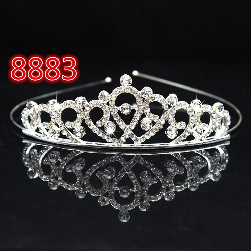 Bridal Wedding Crystal Tiara Headband Party Princess Prom Crown Kids Girl Hairband Hair Accessiories SMR88