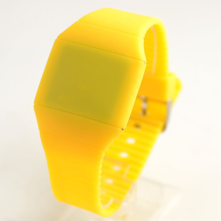 Reloj electrónico con pantalla táctil para niños, reloj de pulsera deportivo resistente al agua con pantalla táctil de gatito, jalea, hello LED, digital, para niños y niñas: YELLOW