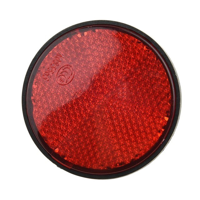 1 pièces Vélo Réflecteur Rond 56mm Vélo Réfléchissant S&#39;attaquer Nuit Sécurité Cyclisme Accessoires Pour Motos, Électro-mobile: Red