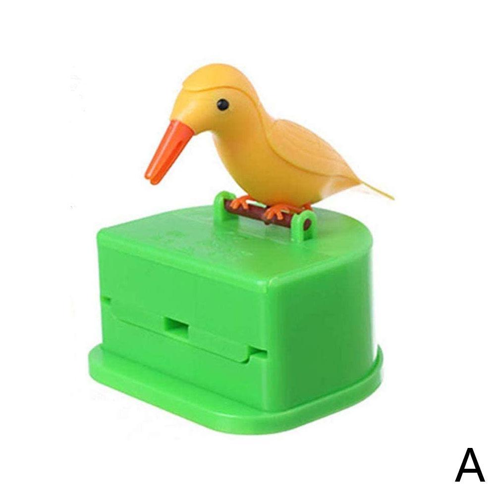 Kleine Vogel Tandenstoker Doos Keuken Automatische Up Push-Type Dier Houder Tandenstoker Tandenstoker Houder Huishouden Restaurant E3K3: A