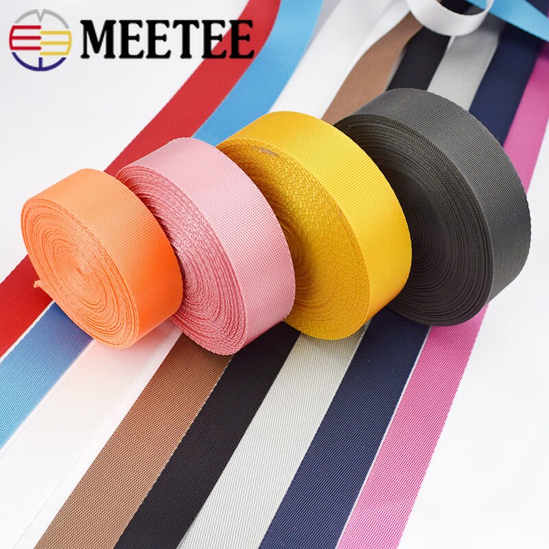 5M 0.7Mm Dikke 25Mm Polyester Nylon Spanbanden Lint Band Outdoor Rugzak Tas Strap Diy Halsband Knapsacktapes bias Binding