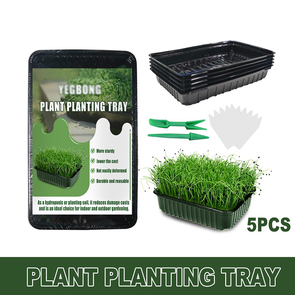 Plant Seedlings Tray Garden Growing Plate Planting Sprout Trays Seed Base Breeding Box Plant Germination Nursery Tray