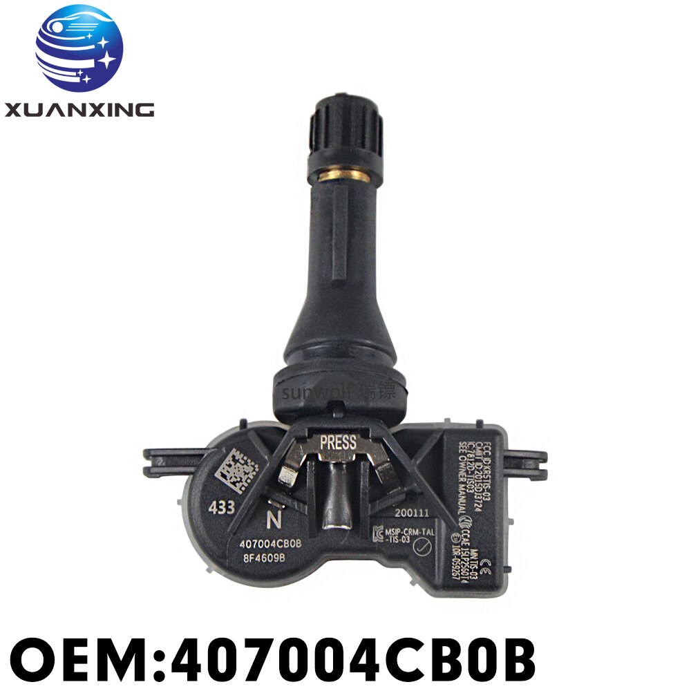 407004CB0B 407004CB0A Tire Pressure Monitor Sensor TPMS 433Mhz For Kadjar Kangoo Koleos Megane Scenic Talisman Renault Espace