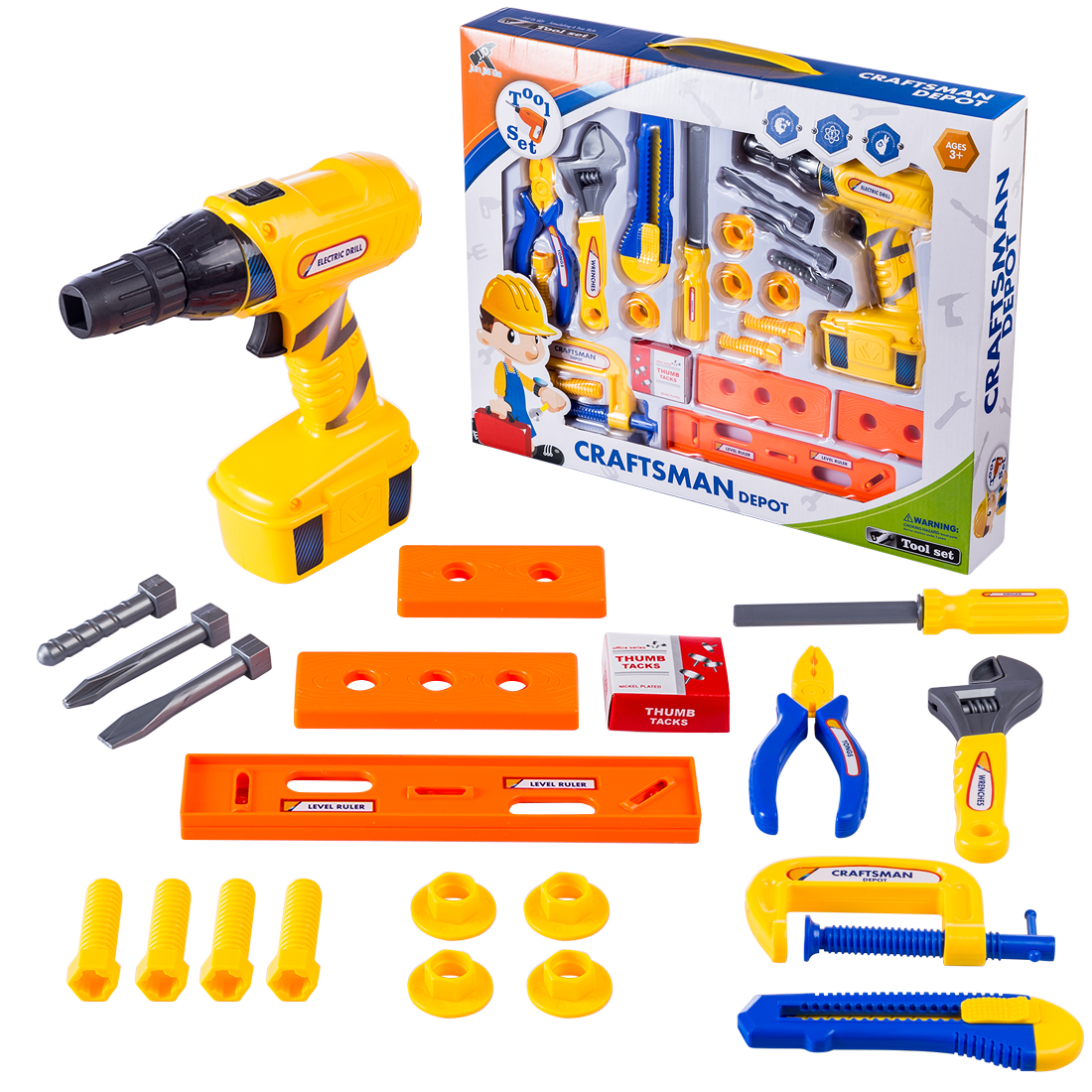 Children Toolbox Set Baby Simulation Repair Tool Drill Screwdriver Repair House Toys Boy and Girl Puzzle Toy Set Year