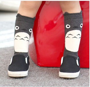 Fox Socks Calcetines de animales de bebé para niños, hasta la rodilla lindo bebé niña calcetines largos calentadores de piernas niño Kawaii largo bebé niños niña calcetín alto de rodilla: Beige / 1T to 2T