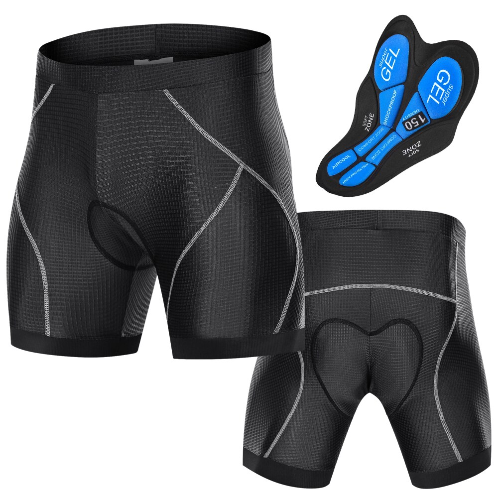 Pantaloncini imbottiti per bici da uomo con impugnature antiscivolo ciclismo intimo imbottito 3D pantaloncini da equitazione per biciclette pantaloncini da ciclismo