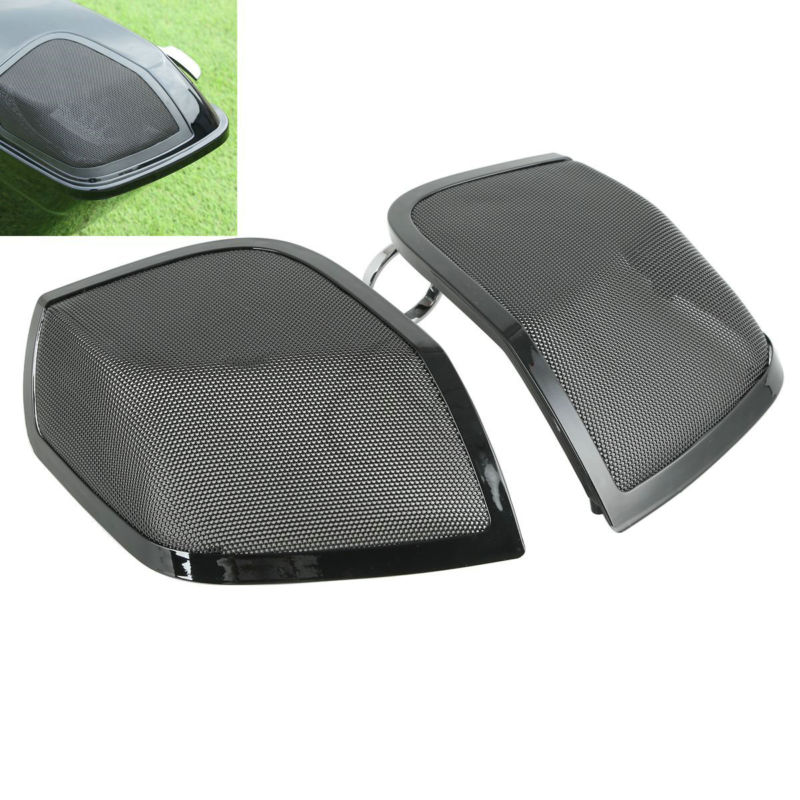 Motorcycle 5&quot;x7&quot; Saddlebag Lid Speaker Grill For Harley Touring Electra Glide Road King Street Glide