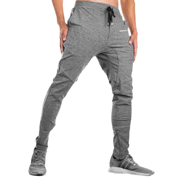 Eu Heren Running Broek Training Broek Mannen Fitness Bodybuilding Jogger Gym Broek Workout Jogging Homme Sport: GRAY / L