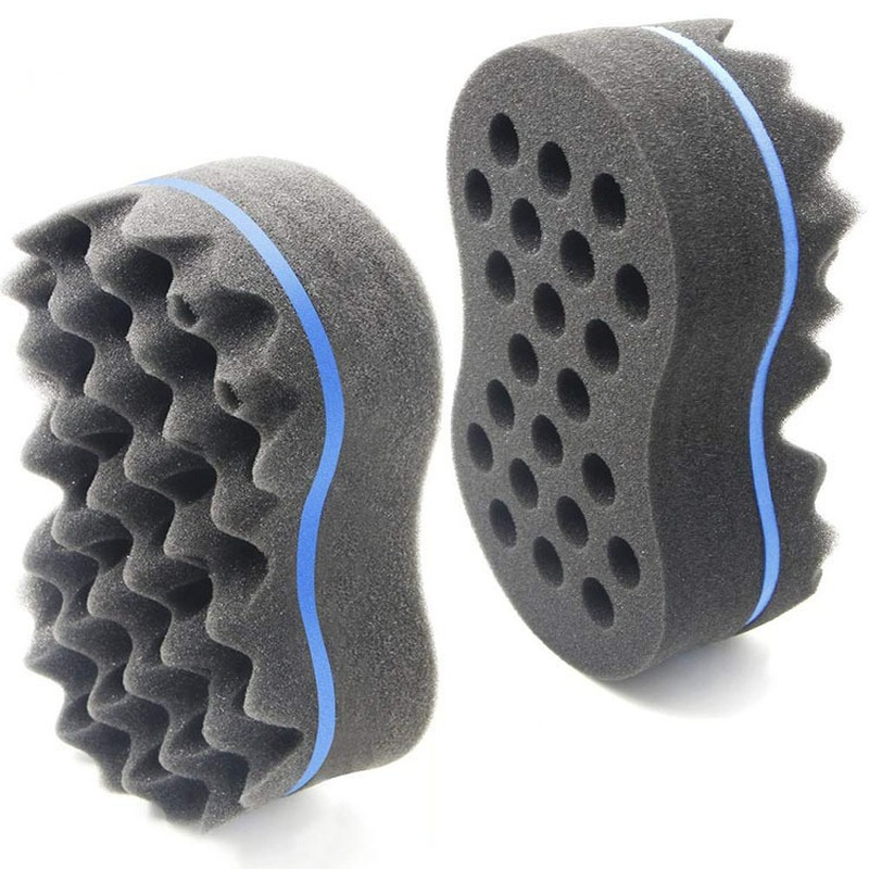Aangekomen Double-Side Wave-Vormige Spons Borstels Twist Haar Krullen Wave Haar Spons Borstel Haar Styling Tools voor Haar