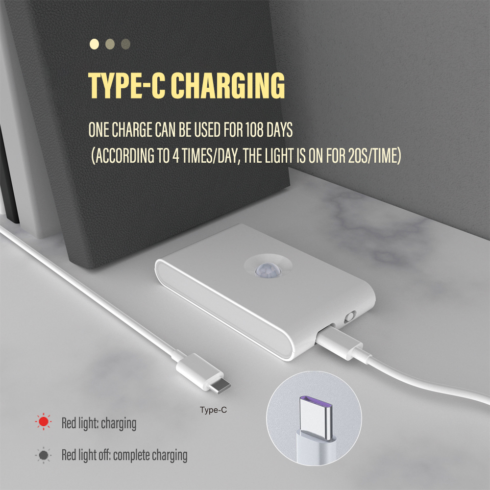 LED Induktion Nachtlicht Drahtlose USB Ladung Menschlichen Körper Induktion Zauberstab Licht Schlafzimmer Korridor Schrank Badezimmer Nachtlicht