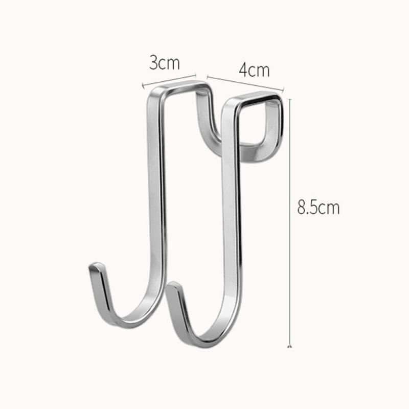 Stainless Steel Double S Shape Hook For Kitchen Bathroom Door Metal S Hooks Hanging Hanger Storage Racks Organizer Accessories