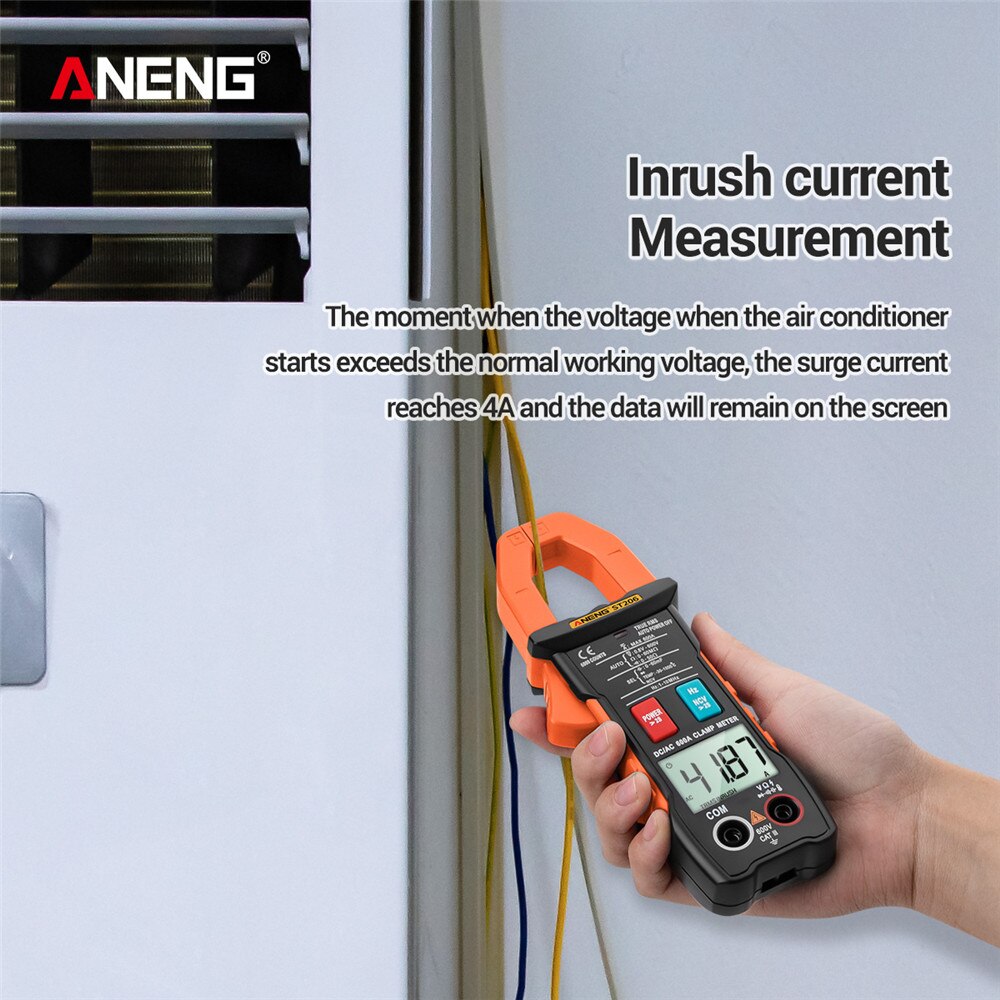 Digital Multimeter Clamp ANENG ST206 Meter 6000 counts True RMS Amp DC/AC Current Clamp measure dc amperimetro tester voltmeter