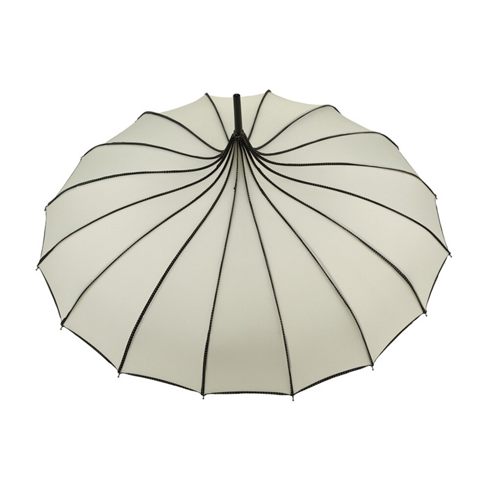 Vintage Pagoda Umbrella Bridal Wedding Party Sun Rain UV Protective Umbrella NW: White