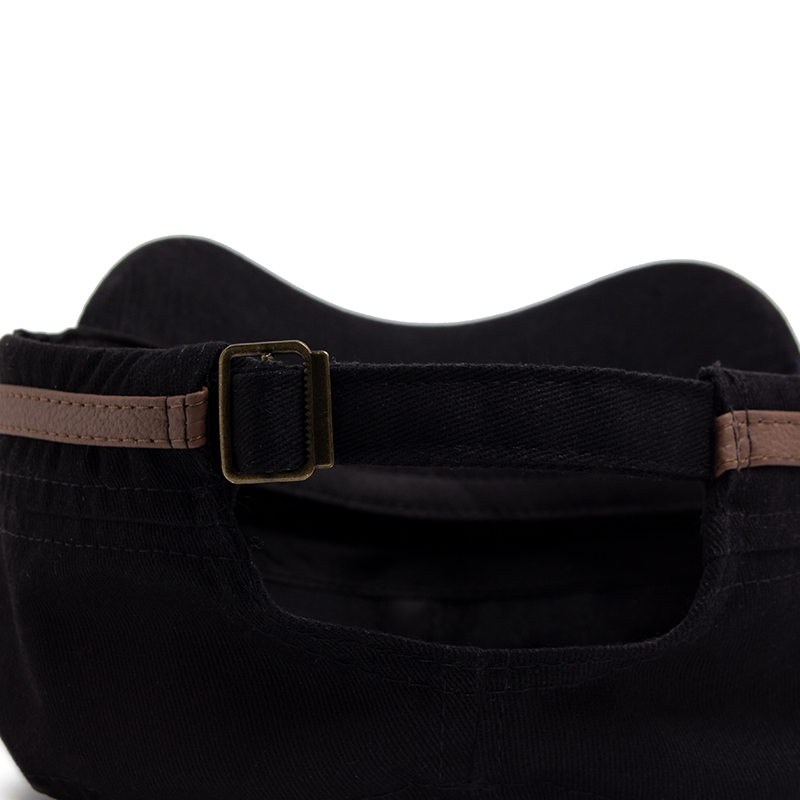 Sombrero plano para mujer, gorra de béisbol con ala de cuero PU a la para hombre, tela de algodón suave, visera informal, sombrero de camionero ajustable para otoño y verano