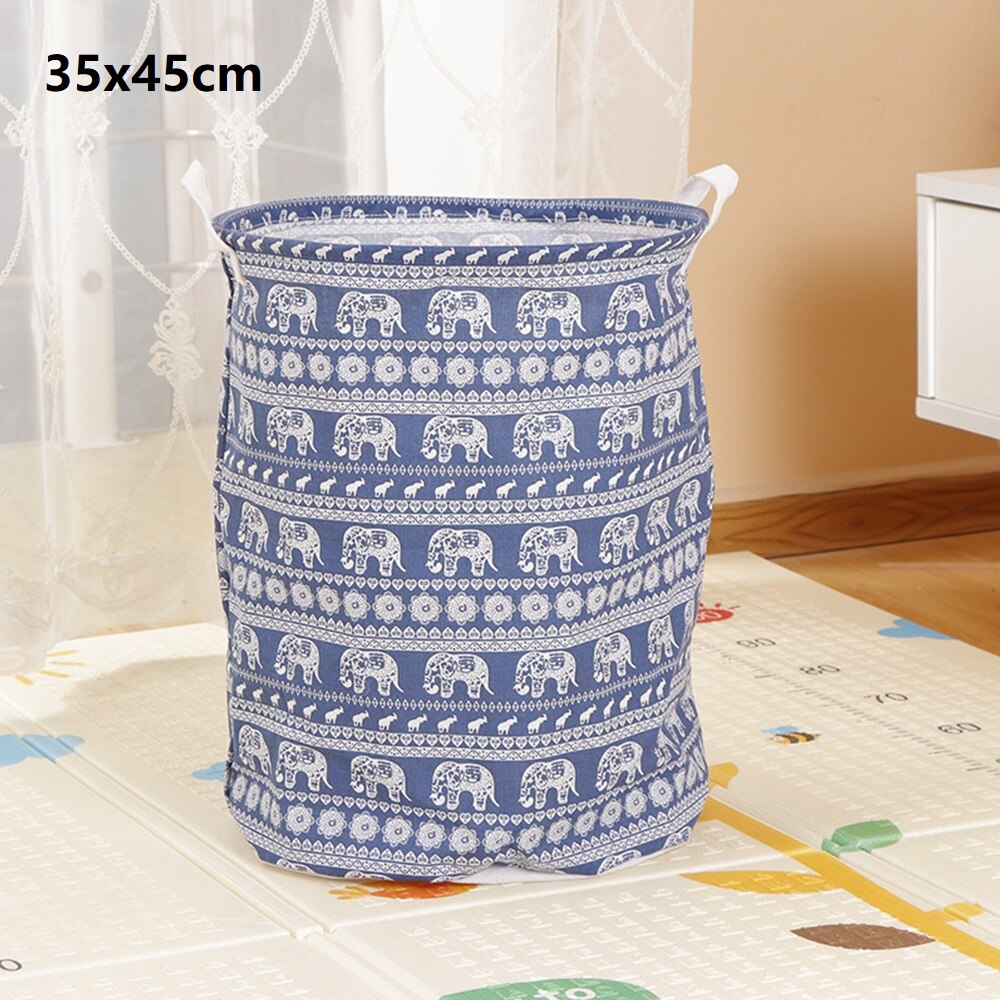 Urijk Large Folding Laundry Basket Round Storage Bin Large Hamper Collapsible Clothes Toy Laundry Holder Organizer Fast Ship: A6 35x45cm