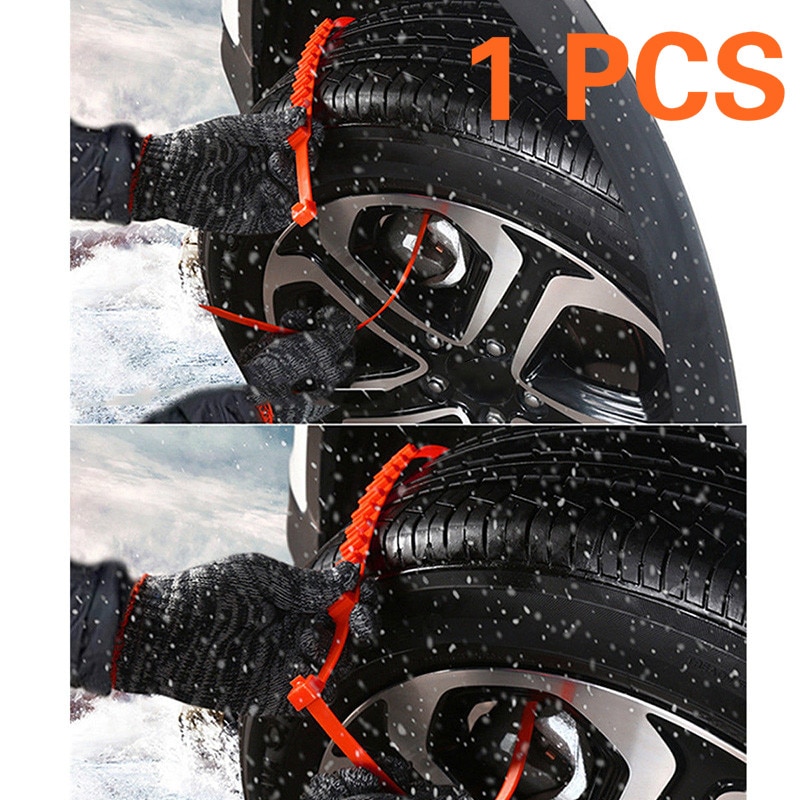 1pcs 92cm Orange Nylon Car Universal Anti Skid Snow Chains for Car Snow Mud Wheel Tyre Tire Cable Ties not for Truck Wheels