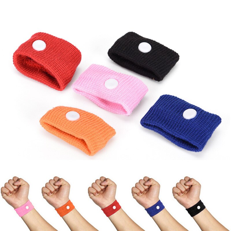 1Pc Fabric Elastic Anti Nausea Wristbands Reusable Wrist Band Sickness Travel Sea Car Anti Sickness Motion