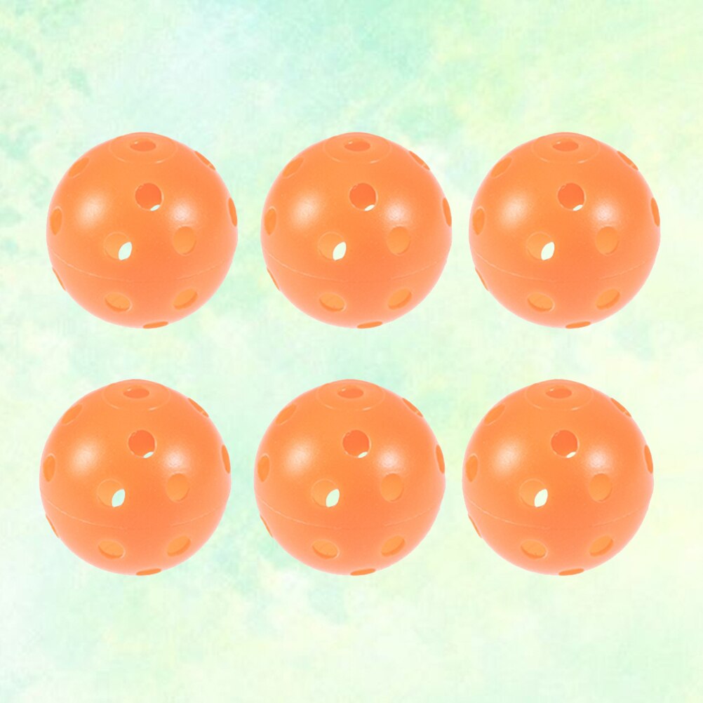6PCS Plastic Balls Sets for Indoor and Outdoor Courts (Orange)