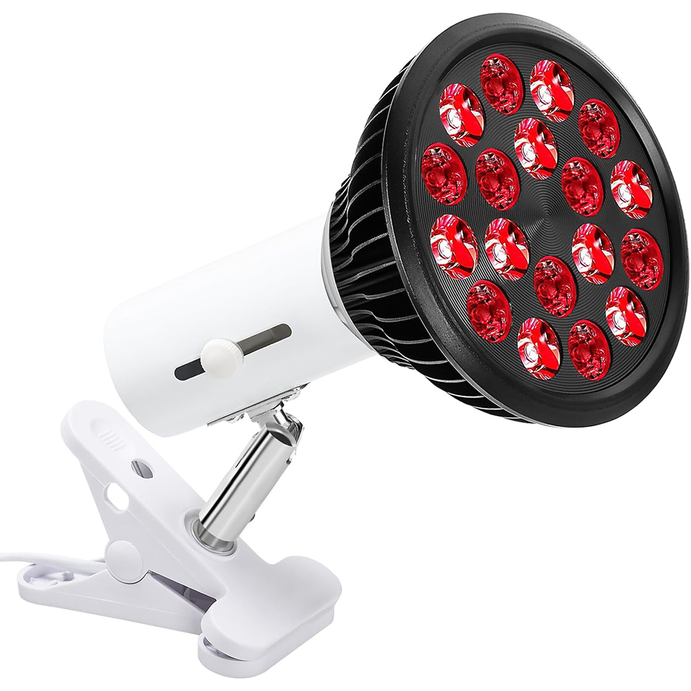 E26/E27 rot Glühbirne 660 nm 850 nm Rotlicht-Infrarot-Therapielampe Gerät 54 W: Beige