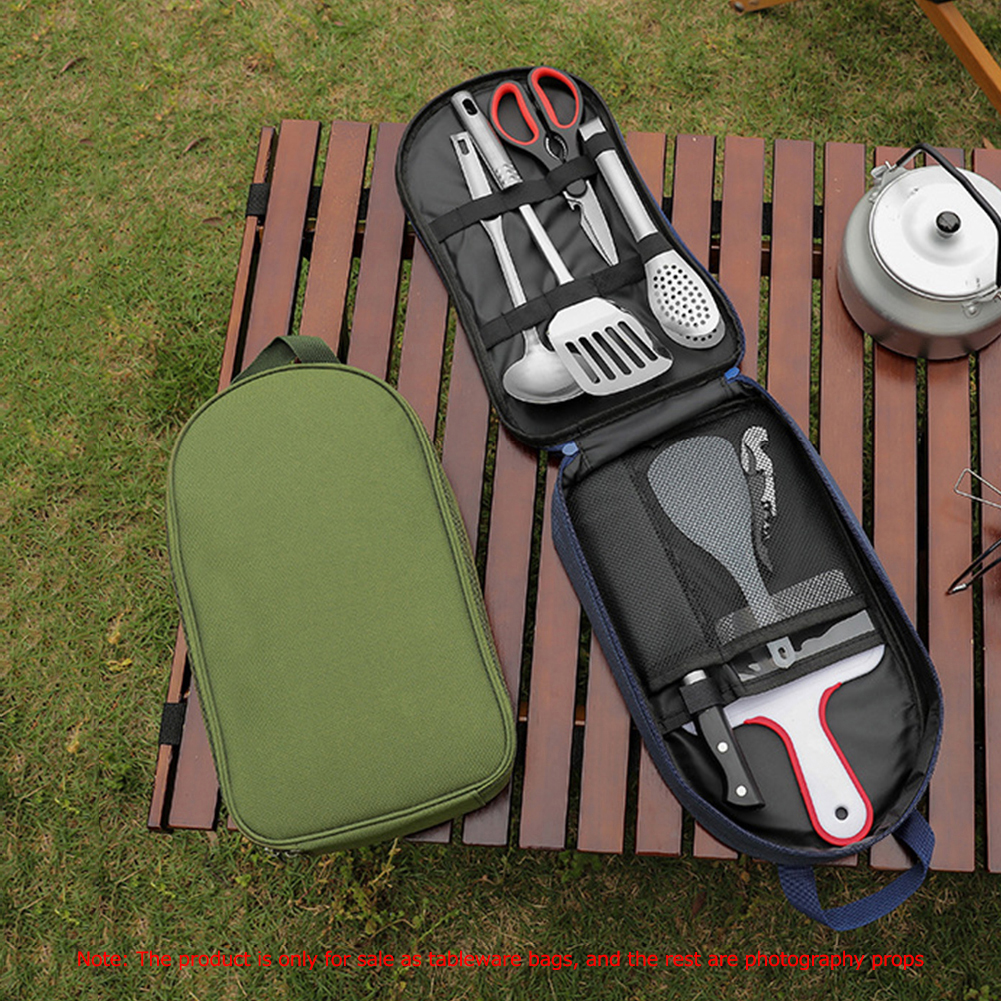 Camping Picknick Gebruiksvoorwerp Set Opbergzakken Oxford Doek Kookgerei Draagtas Wandelen Reizen Bbq Tafelgerei Etui Organizer Tas