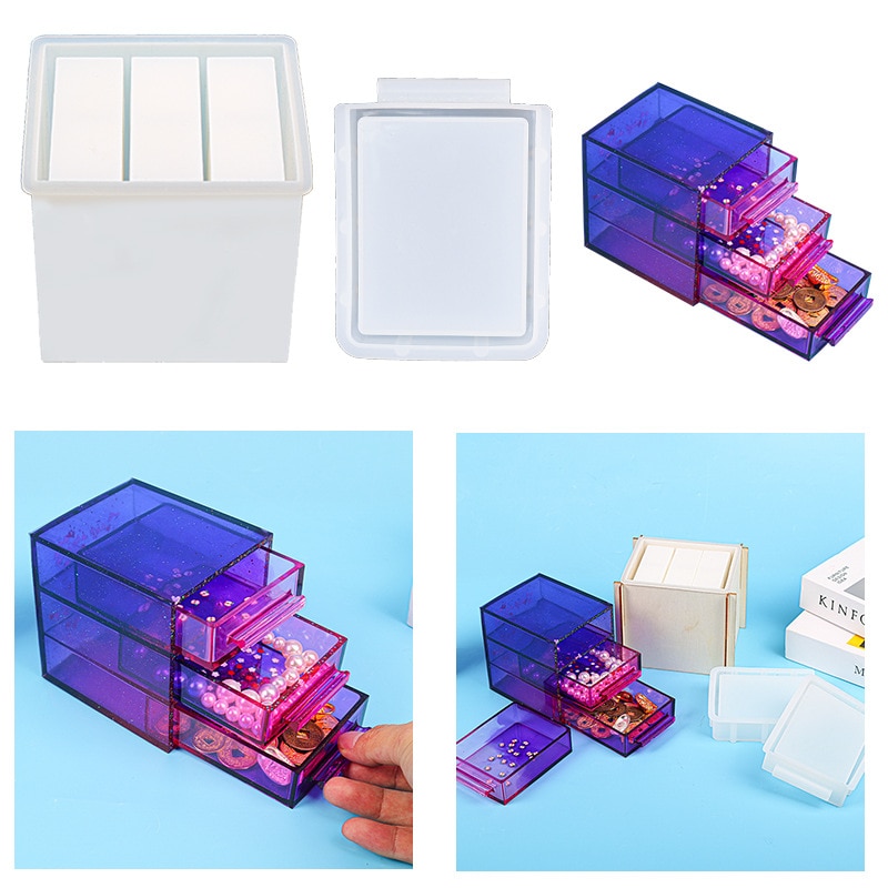 DIY Drawer Storage Box Epoxy Resin Mold Jewelry Tools Jewelry Accessories Handcraft Moulds