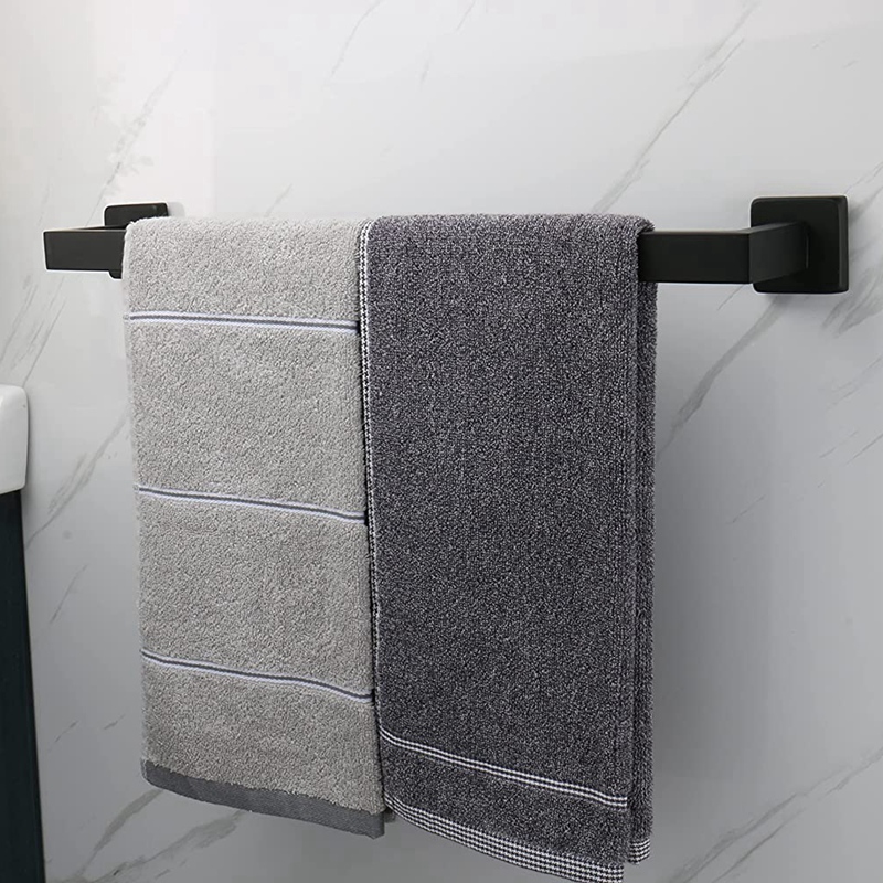 Toallero de baño con Base cuadrada, barra gruesa de acero inoxidable SUS304, accesorios de baño, barra de toalla