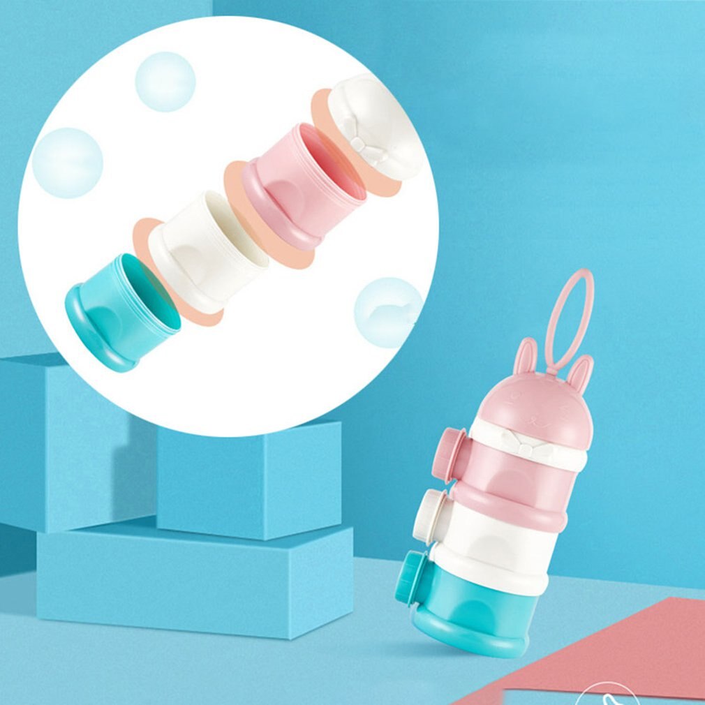 3 Layer Portable Baby Food Storage Box Essential Cereal Cartoon Milk Powder Boxes Kids Milk Container
