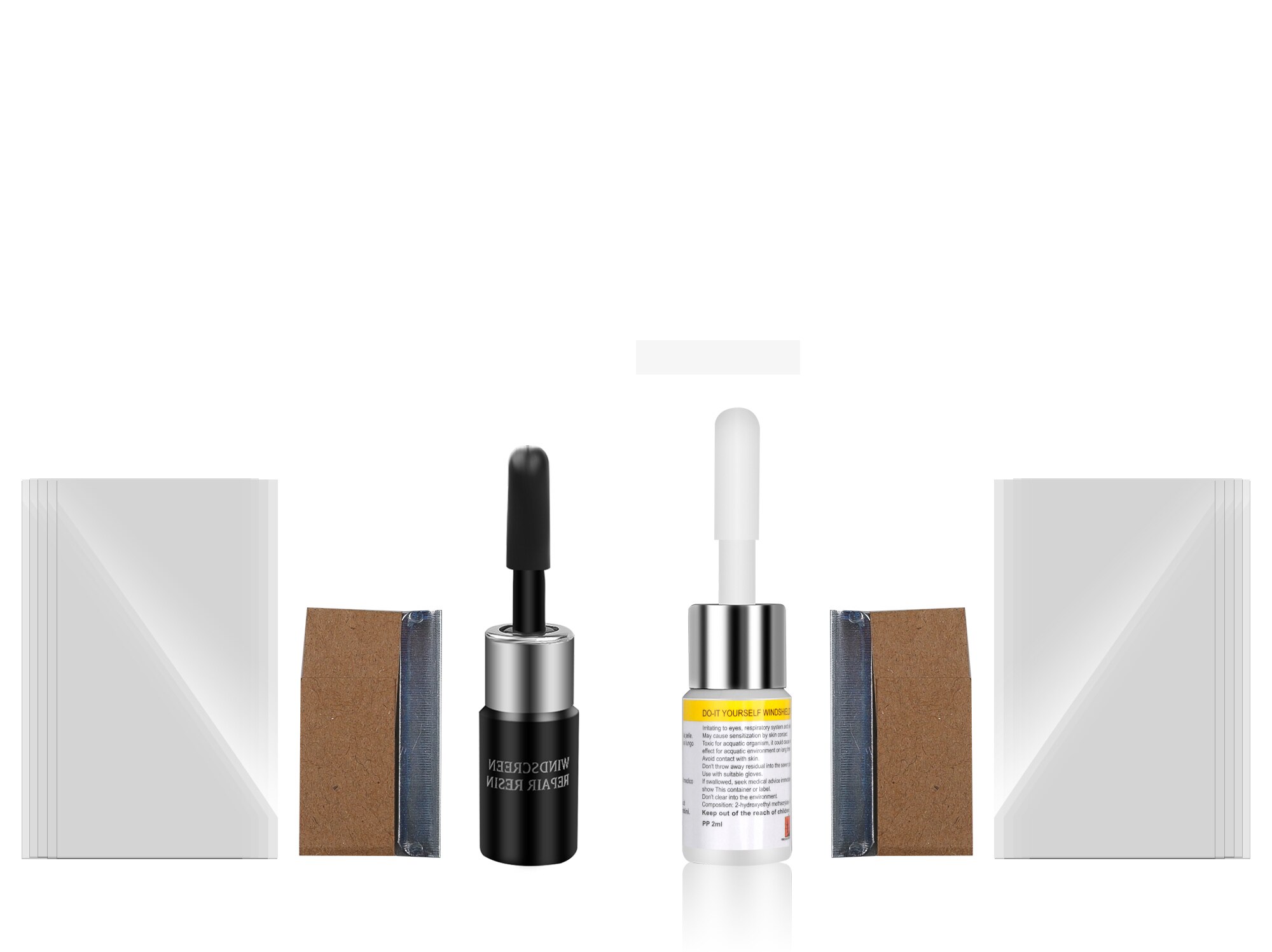 Helppokäyttöinen tee itse tuulilasin korjaussarja auton ikkunan naarmu halkeama palauttaa uv-hartsi liima yleiskäyttöinen auton lasin korjaustyökalu: 2 pulloa