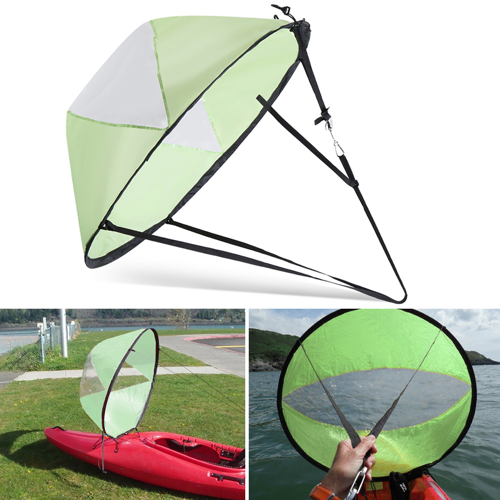 Vela de viento plegable para Kayak, accesorio transparente para barco, remo, ventana,
