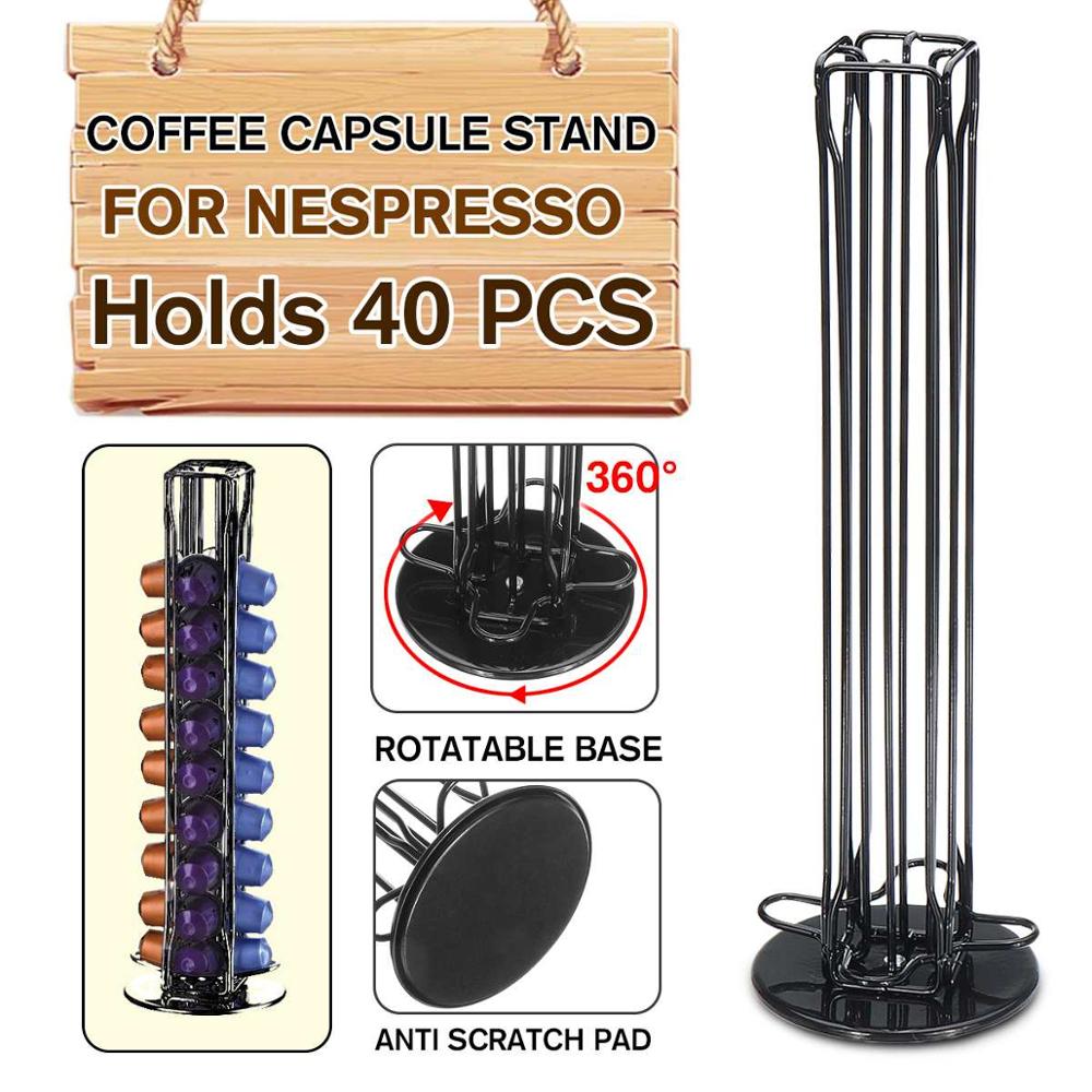 Porte-dosettes de café Nespresso , support de stockage de 60 Capsules Nespresso, étagères métalliques de cuisine, organisateur de Capsules