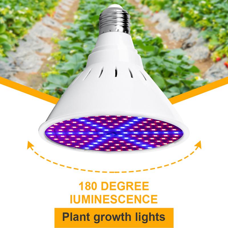 60/126/200/300leds E27 LED Grow Lamp Full Spectrum LED Plant Growth Lamp Indoor Lighting Grow Light Plant E27 Hydroponic System