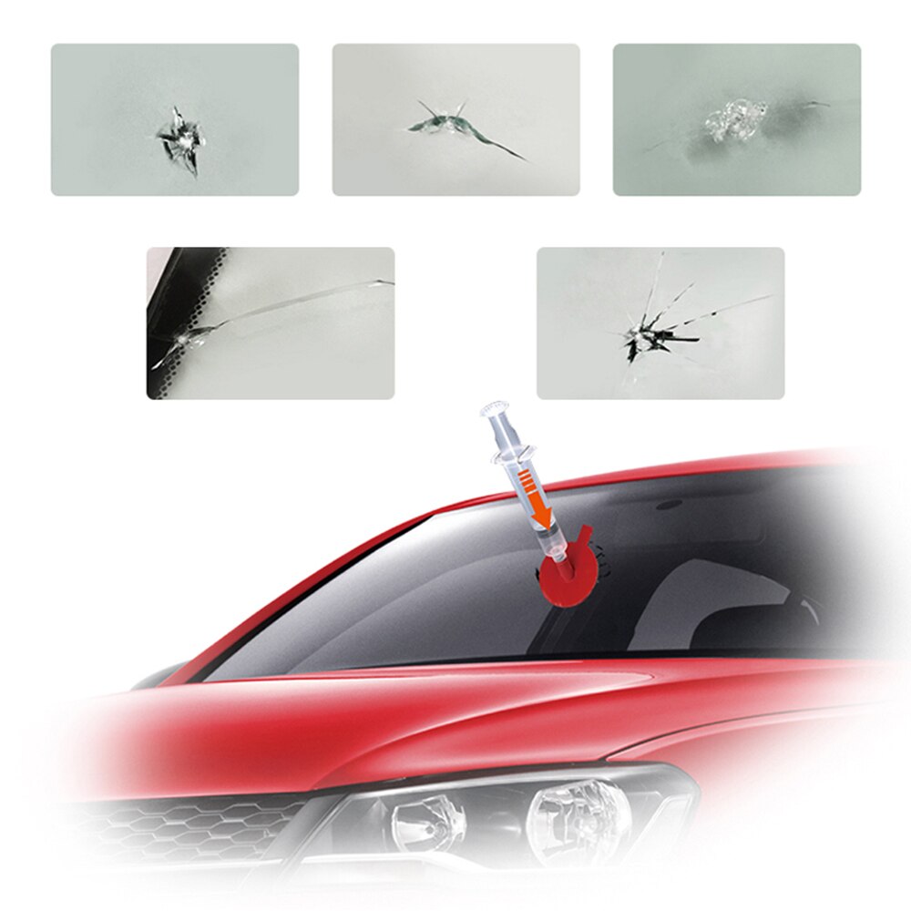VISBELLA 2pcs Windshield Repair Kit Car Windscreen Window Repair Scratch Chip Crack Restore Fix Glass Renwal Tools Polishing