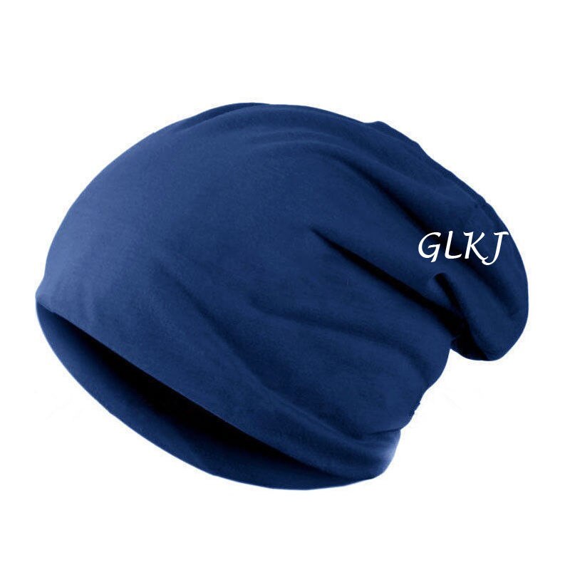 Unisex kvinder mænd strik vinter varm ski hæklet slouch hat hue hue oversize: Mørkeblå