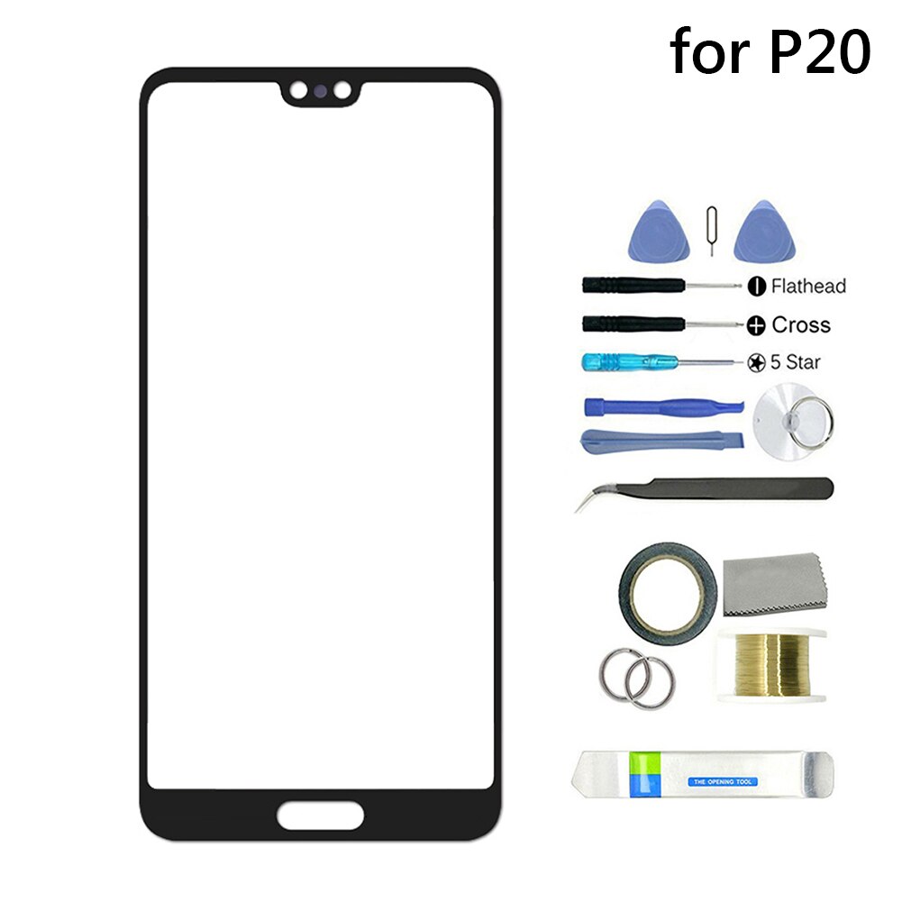 Replacement Front Glass Screen Lens Repair Parts Tools Kit for Huawei P20 Pro