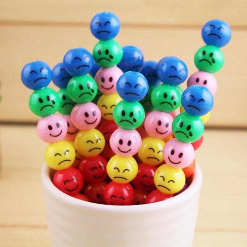 7 kleuren snoep haws kleurpotloden smiley gezicht tekenen kinderen student kunstbenodigdheden kawaii school schilderen speelgoed baby onderwijspen