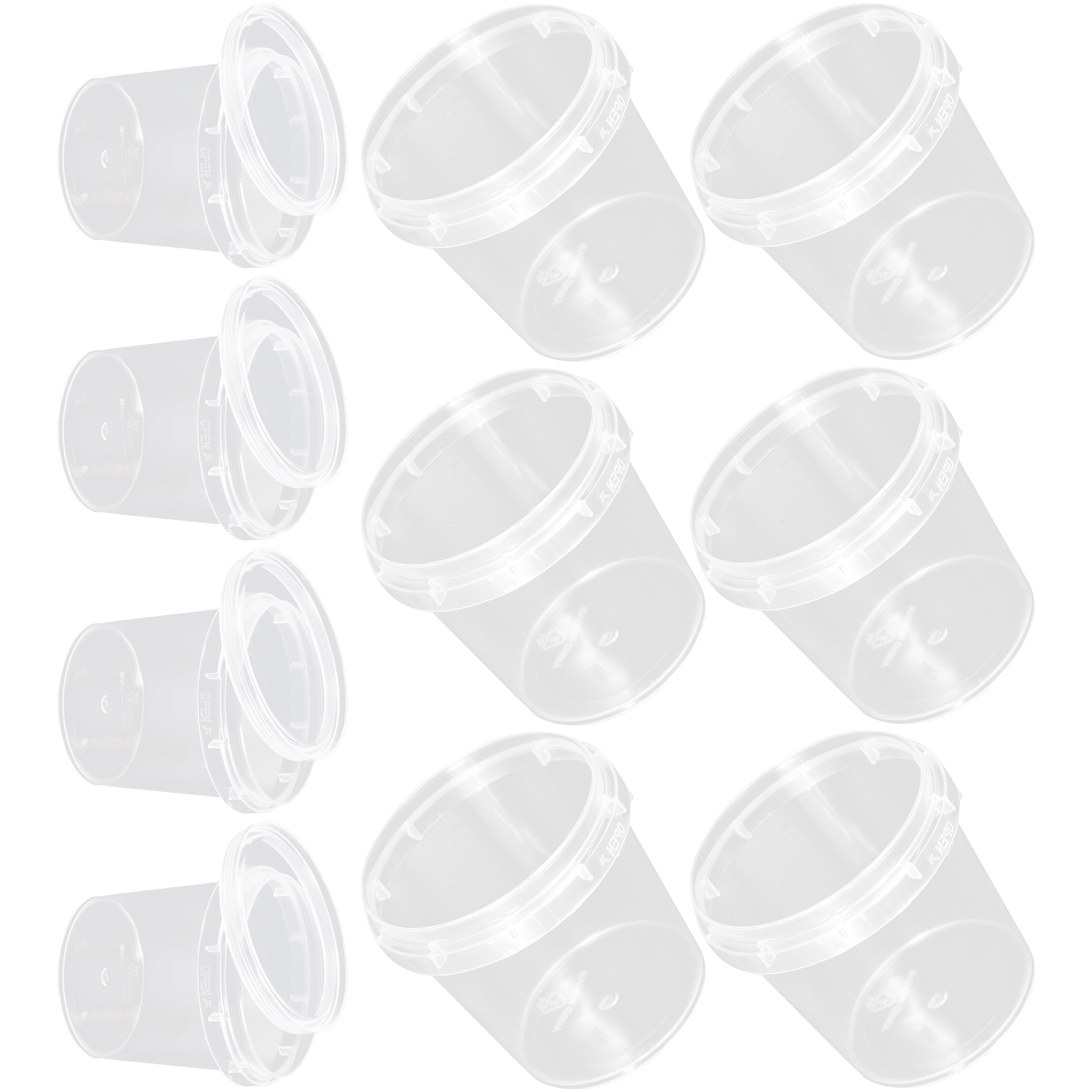 18 Pcs Storage Containers Barrel Small Plastic Buckets Parts Clear with Lid