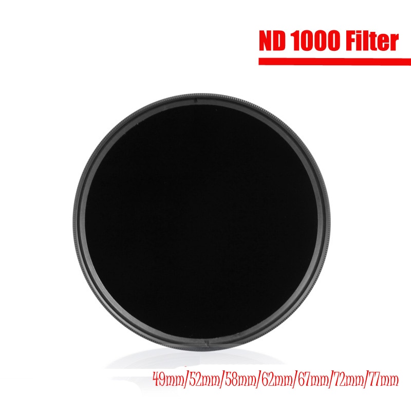 Neutral Density ND Filter ND1000 Filtors ND 1000 49MM 52MM 55MM 58MM 62MM 67MM 72MM 77MM 82MM 95MM for Canon Nikon Sony Camera