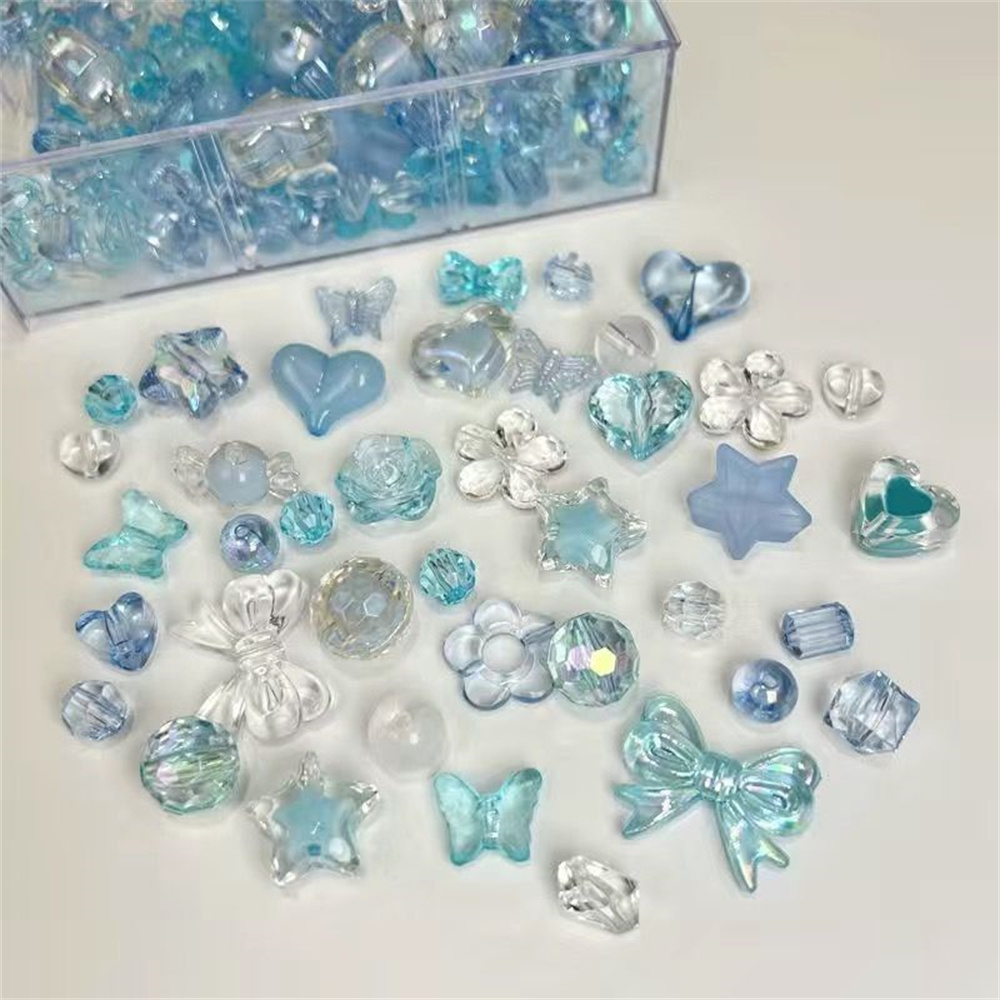 Cuentas mixtas hermosas coloridas Diy pulsera de cadena para teléfono móvil mezcla chica linda azul y rosa cuentas tejidas a mano accesorios de joyería