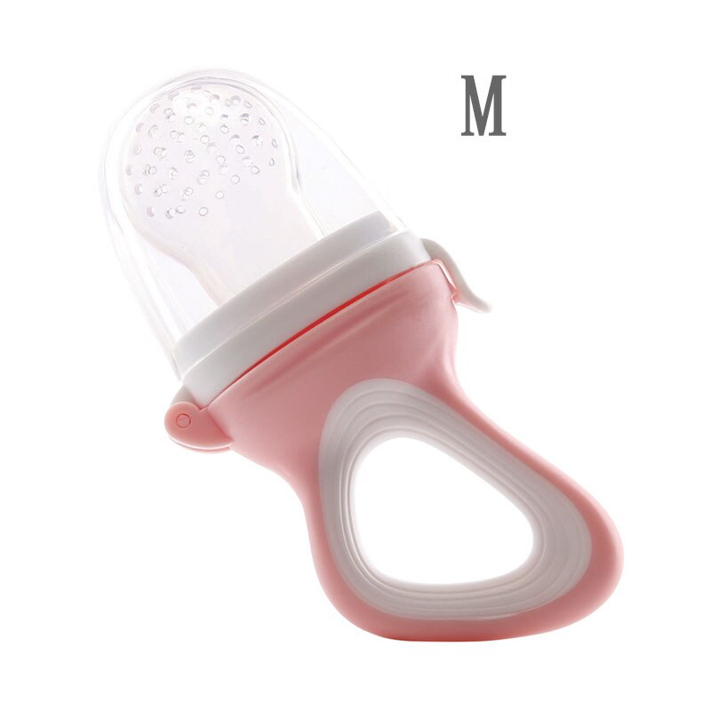 Baby Ringvormige Extra Fopspeen 1Pcs Babyvoeding Tepel Veiligheid Gesp Baby Kauwen Bijtring Fopspeen Zuigelingenvoeding Helper Speen: pink M