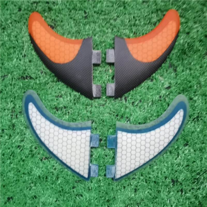 BiLong FCS Quad fin a Set Surfboard Fins for FCS fin Box Multi-size glass fiber surf Fin surfing boogie board Surfboards: sky blue