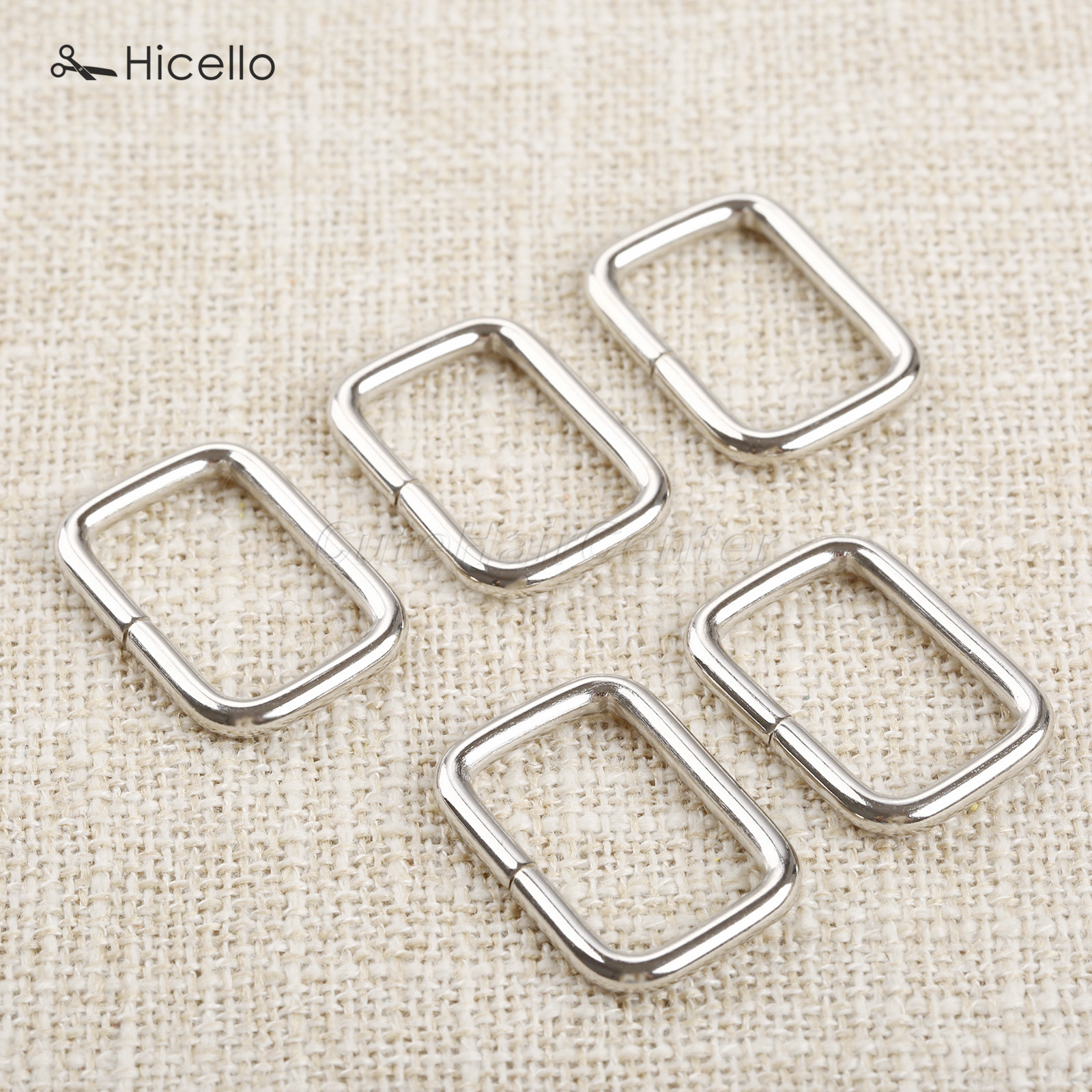 20Pcs/lot Metal square ring buckles Garment Belt DIY Needlework Luggage Sewing handmade Bag purse buttons Bronze Silver Hicello: Silver 20cm 13cm