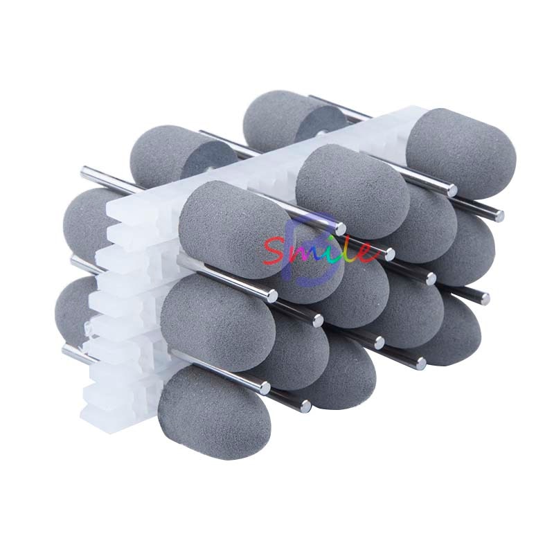 50Pcs Gary Siliconen Rubber Dental Polijsten Polijstmachine Slijpmachines Nail Boren Voor Elektrische Manicure En Orale Polijsten Burs