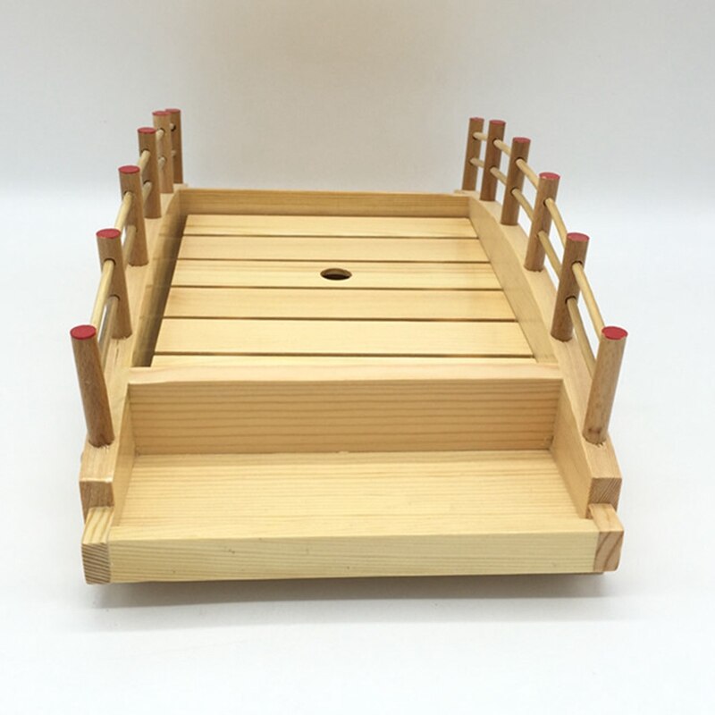 Japanse Stijl Houten Sushi Brug Boot Sushi Sashimi Schotel Sushi Servies Decoratie Ornamenten