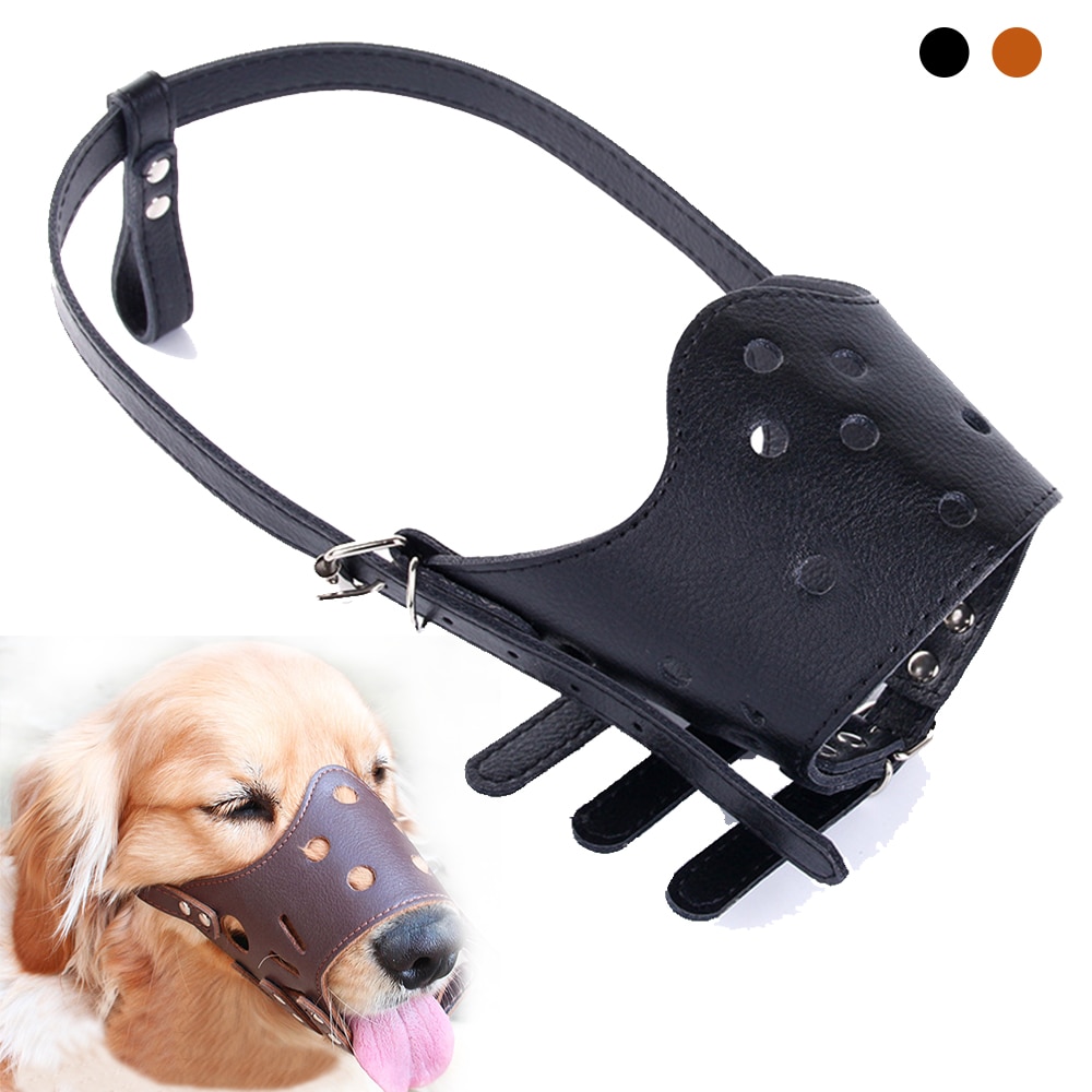 Hund Maulkorb, einstellbare Anti-beien Hund Leder...  Grandado