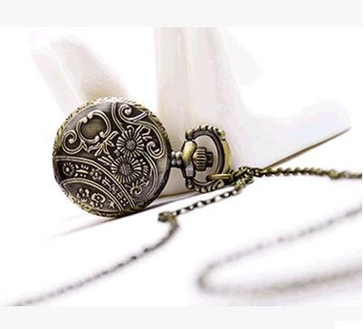 Zakhorloge - Vintage Brons Steampunk Quartz Ketting Hanger Klok