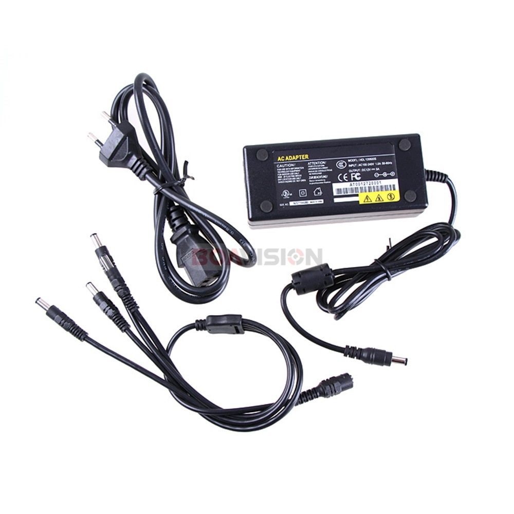 12 Volt Dc 5000mA Voeding Adapter Voor Cctv Camera