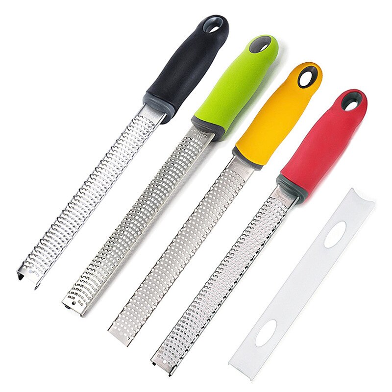 Rallador de acero inoxidable Zester 4 colores multifunción de quesos de limón Manual ralladores de cocina herramientas de clasificación